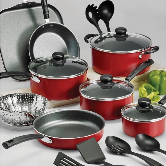 Red Non-Stick Cookware Set - Picture 8 of 9